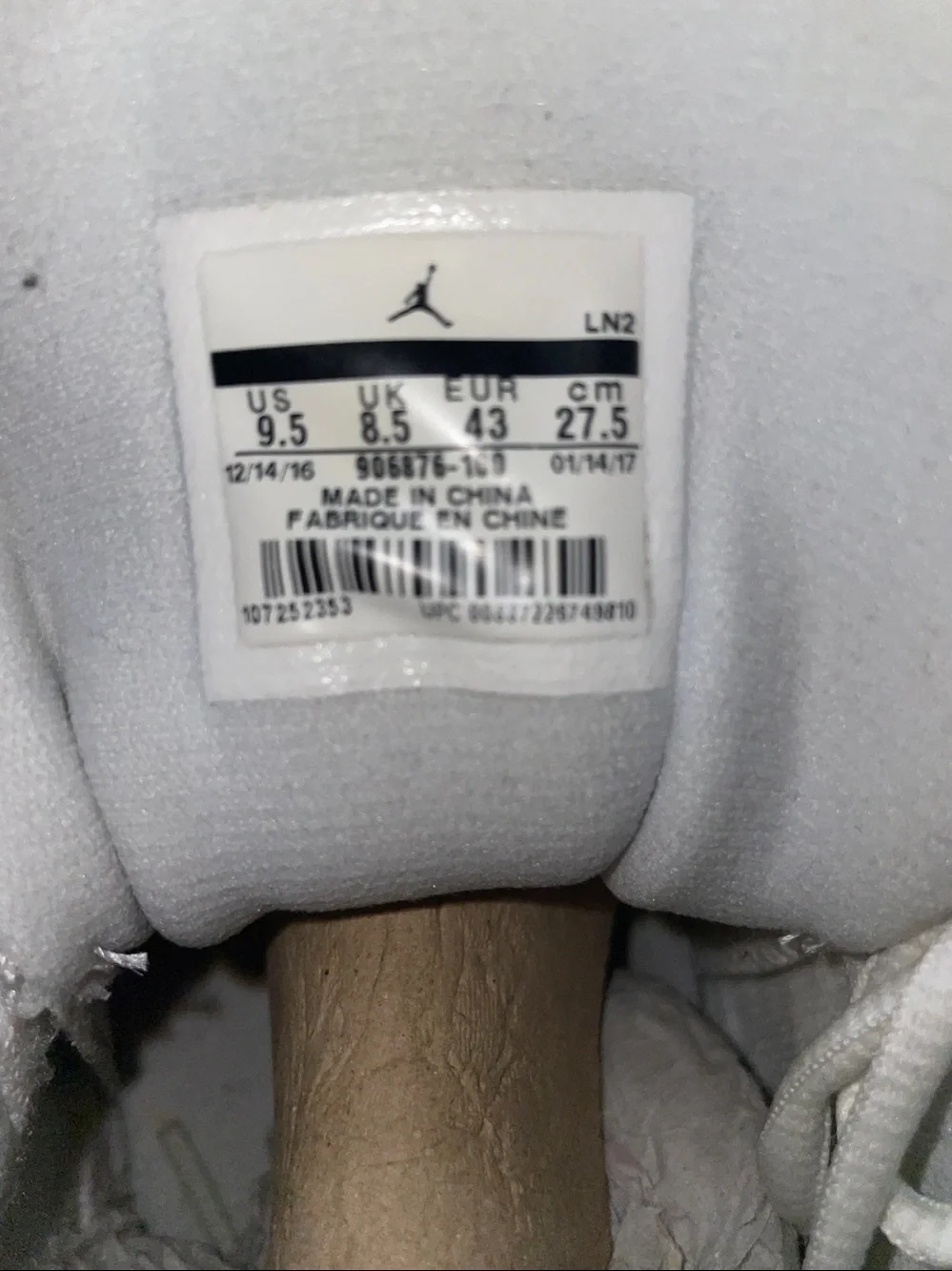 Jordan All-White Leather High-Top Sneakers